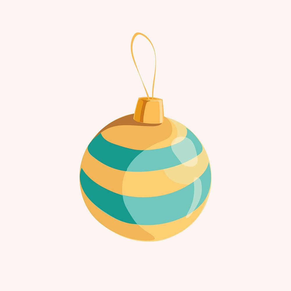 Christmas ornament clipart, aesthetic illustration