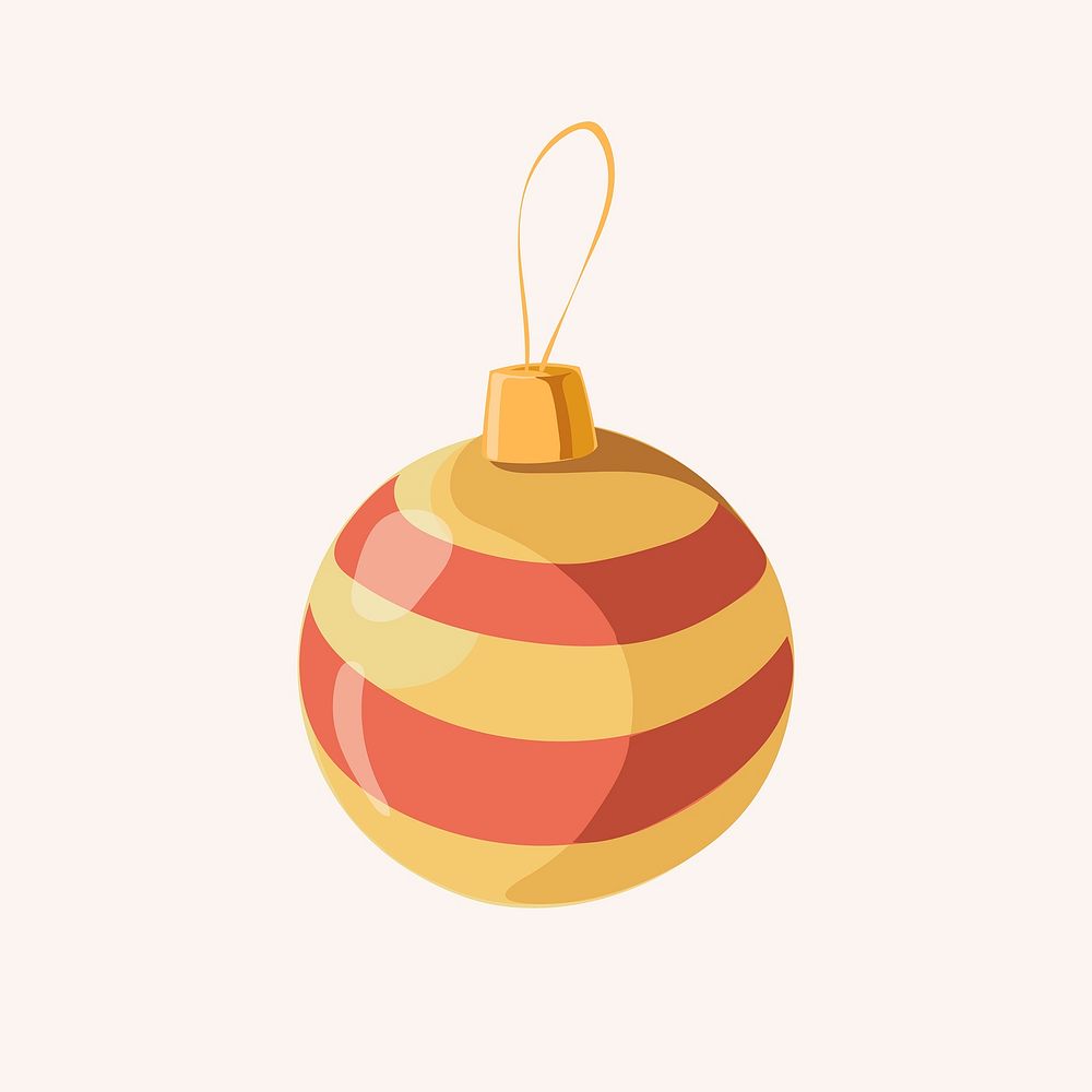 Christmas bauble, aesthetic vector illustration