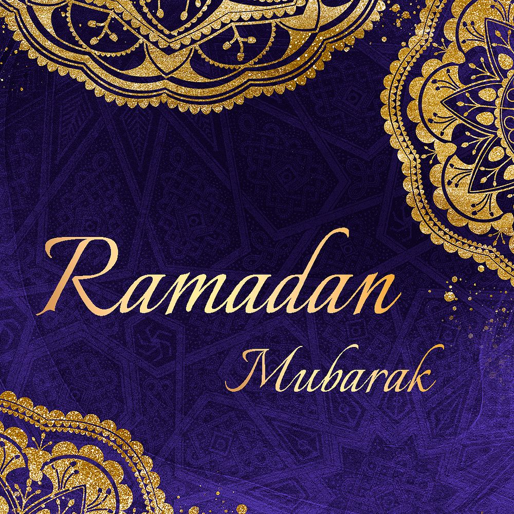 Ramadan Mubarak Instagram post template, Islamic design, psd
