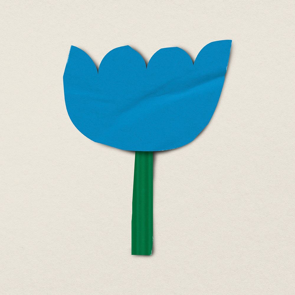 Blue flower sticker, paper craft design