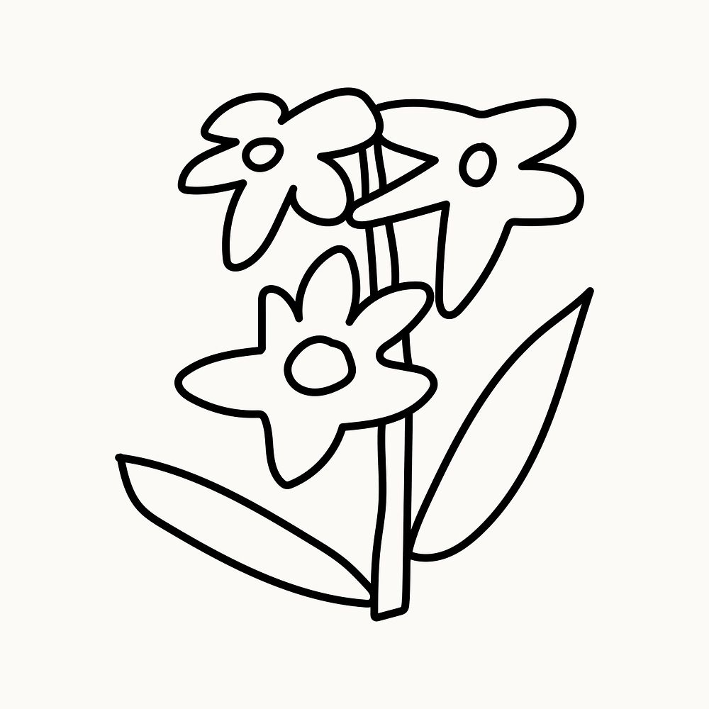 Flower doodle illustration, floral design
