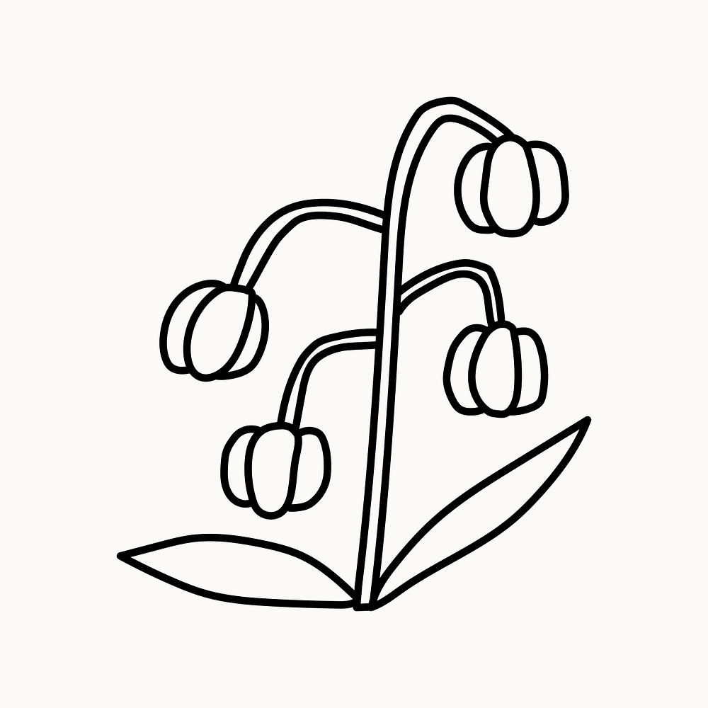 Doodle flower clipart, floral illustration | Vector - rawpixel