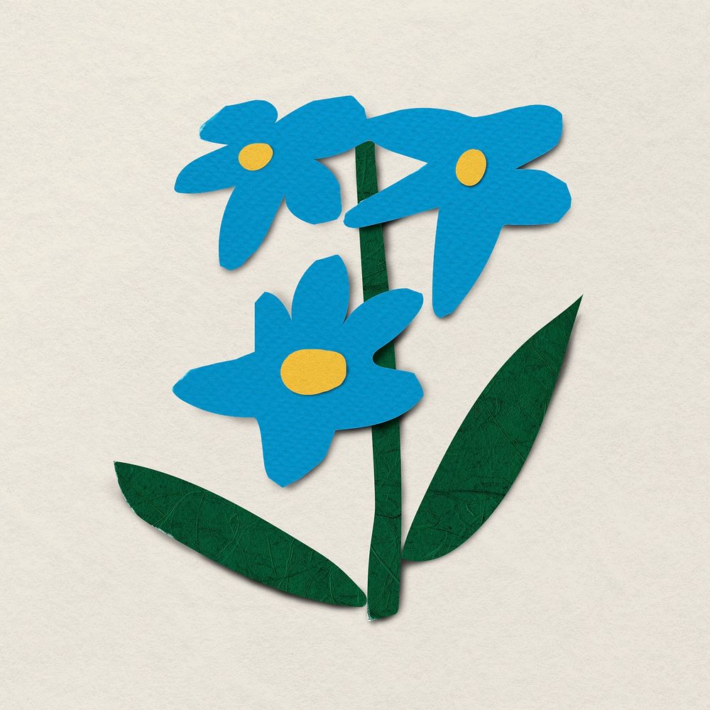 Colorful floral sticker, paper craft design