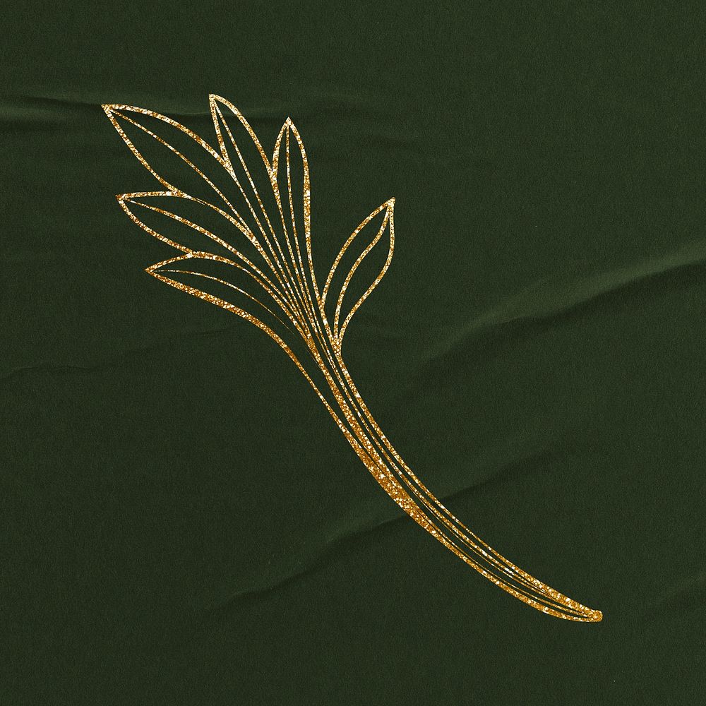 Gold ornament clipart, classy aesthetic illustration