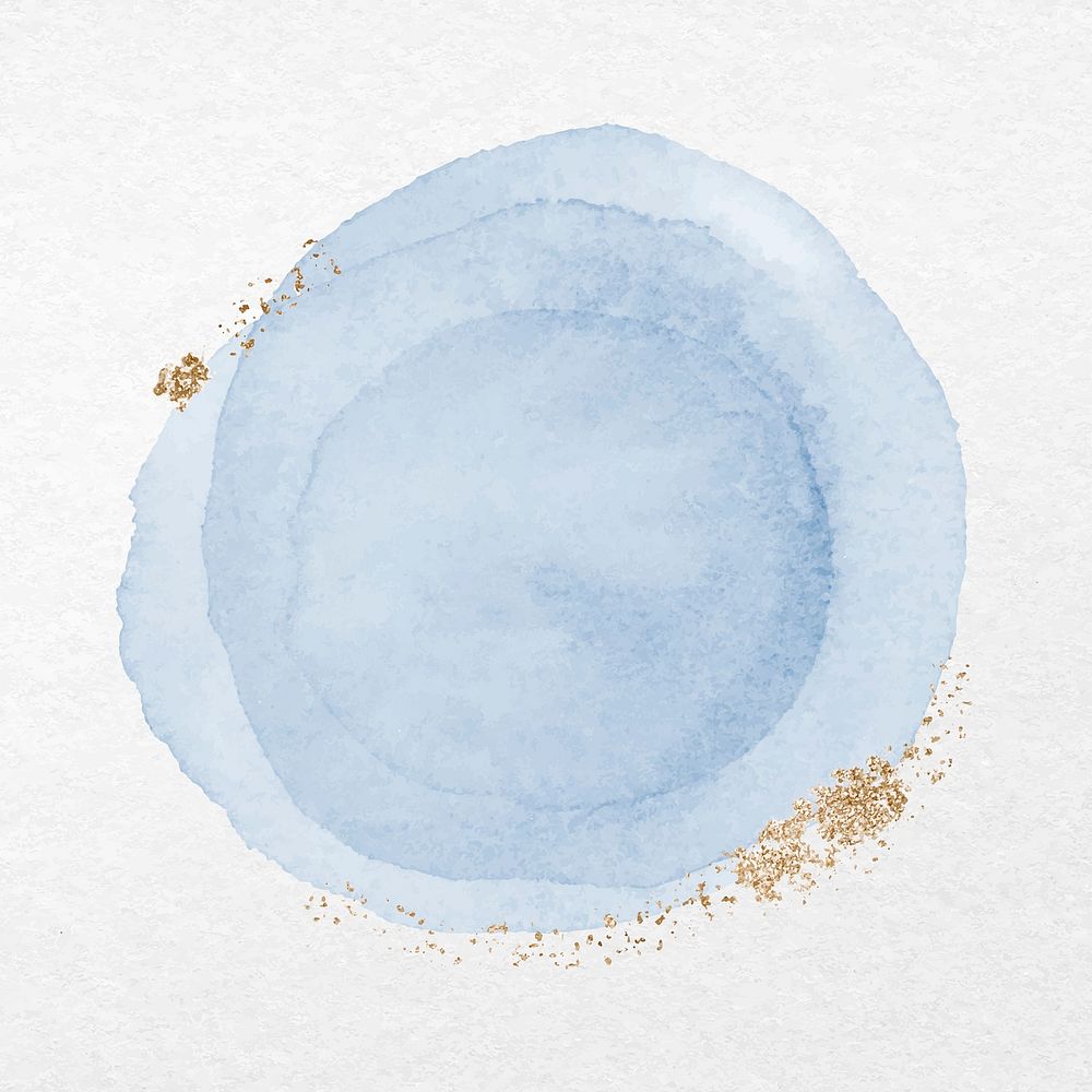 Abstract blue paint smear collage element vector