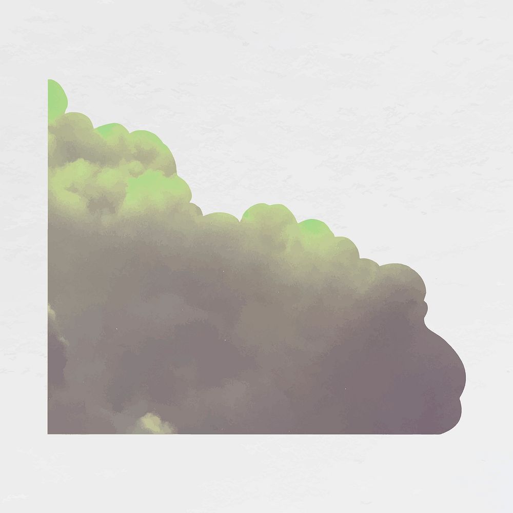 Fluffy cloud border, sky design vector