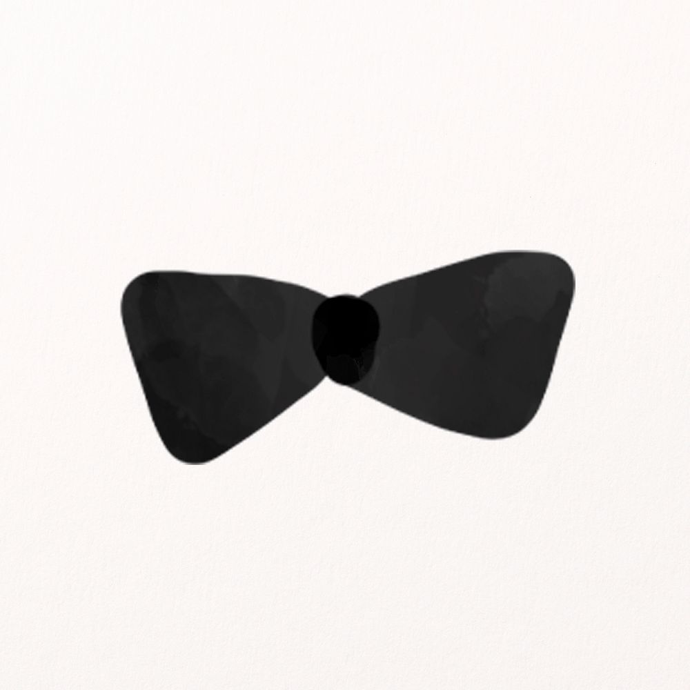 Black bow tie illustration psd