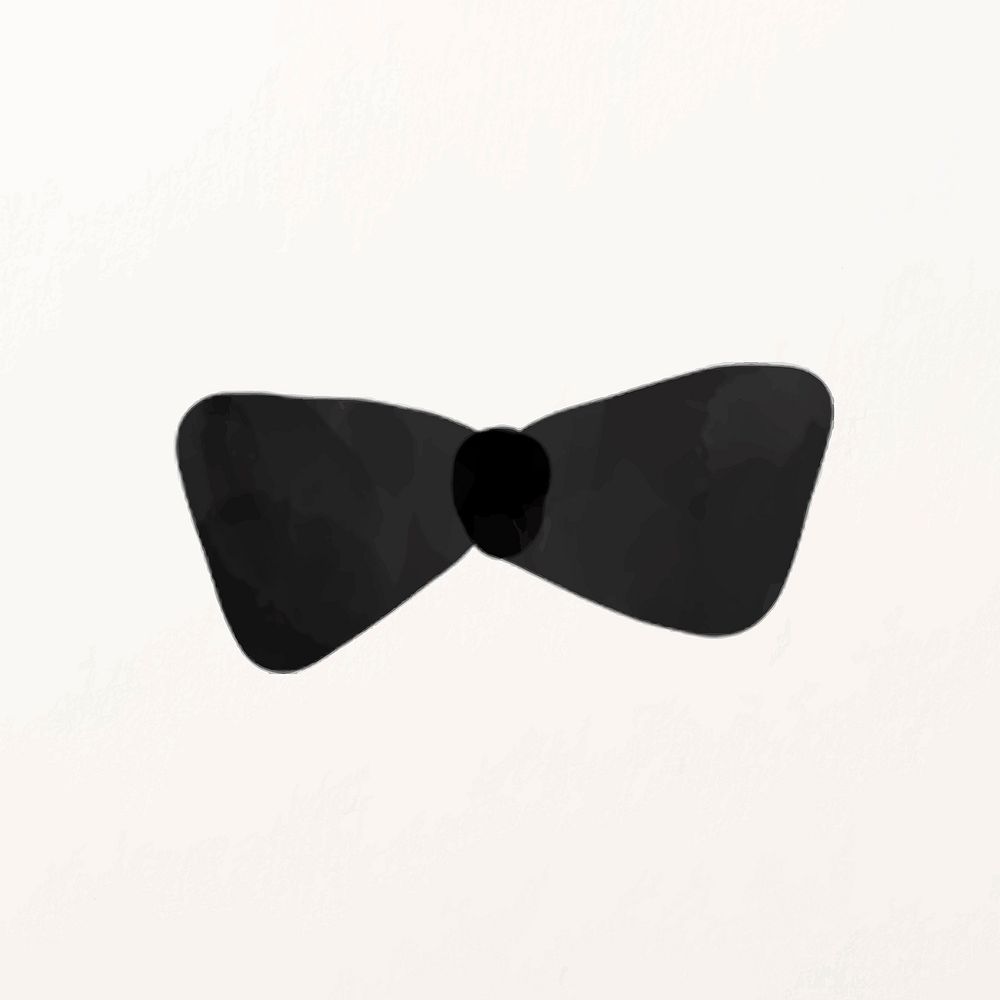 Black bow tie  illustration vector