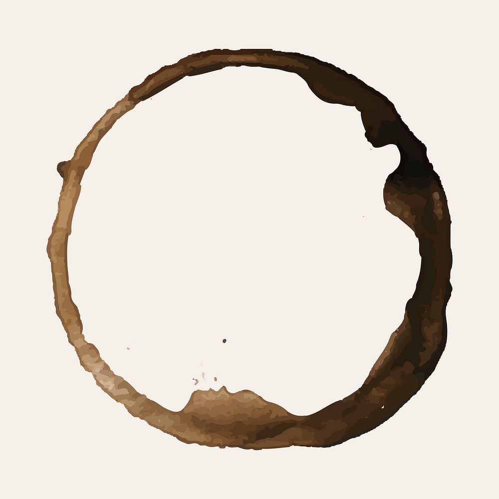 Coffee cup stain vector 