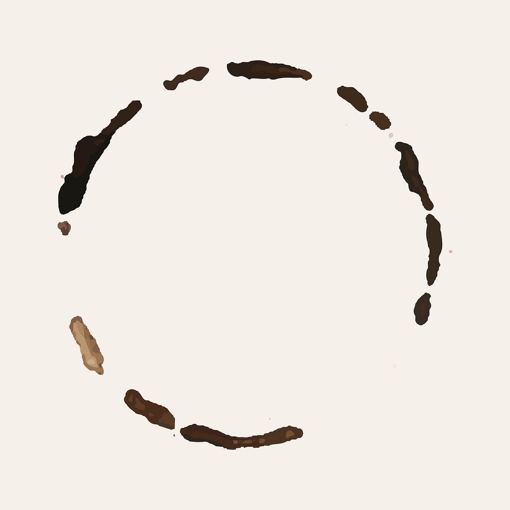 Coffee cup stain vector 