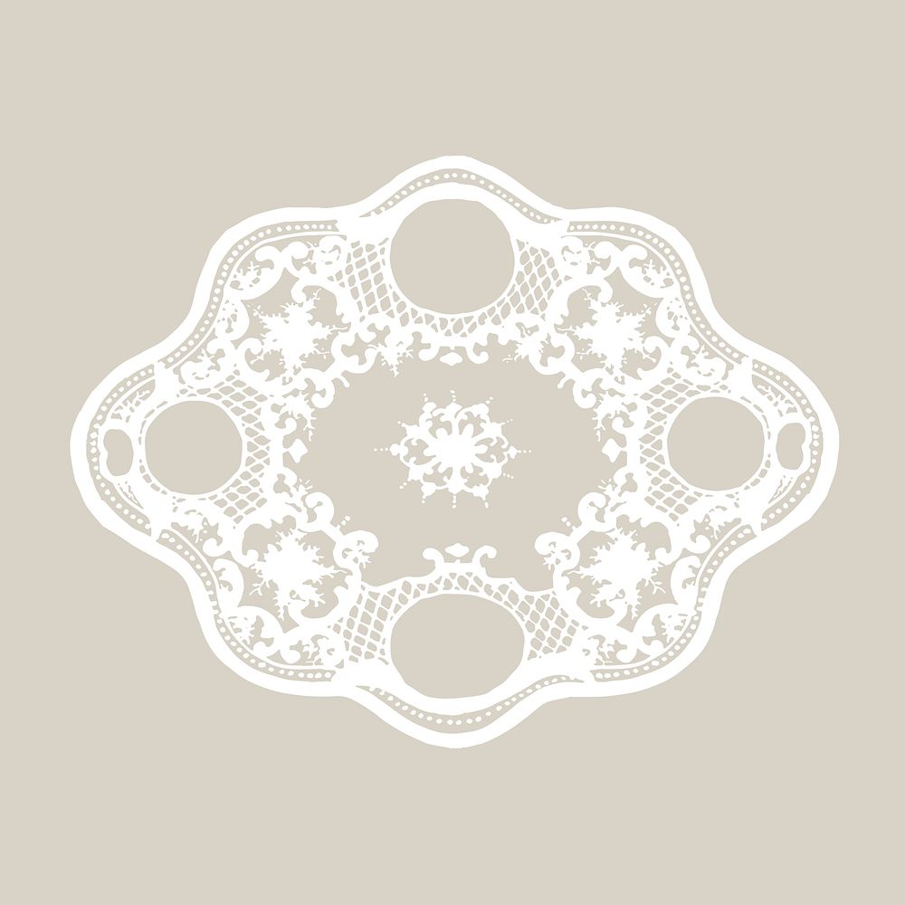 White lace illustration vector 