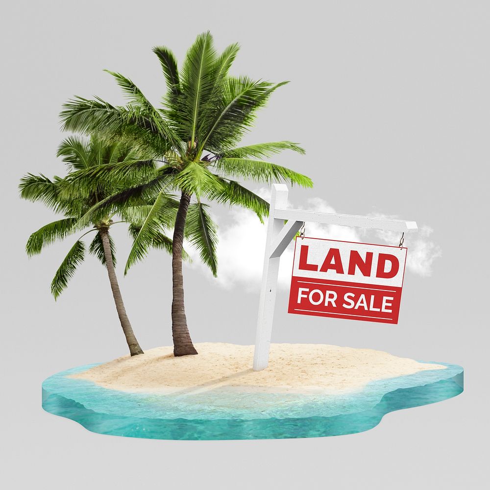 Land for sale on beach, Free Photo rawpixel