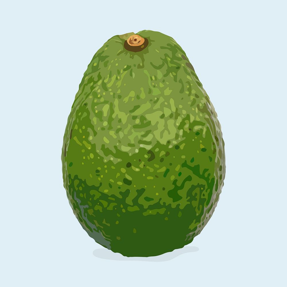 Cute avocado clipart, fruit illustration design psd