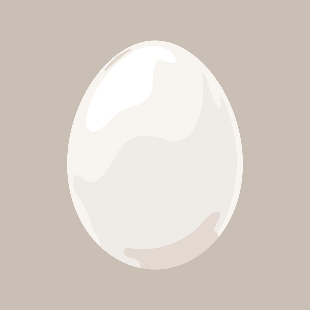 Cute egg clipart, food illustration design psd