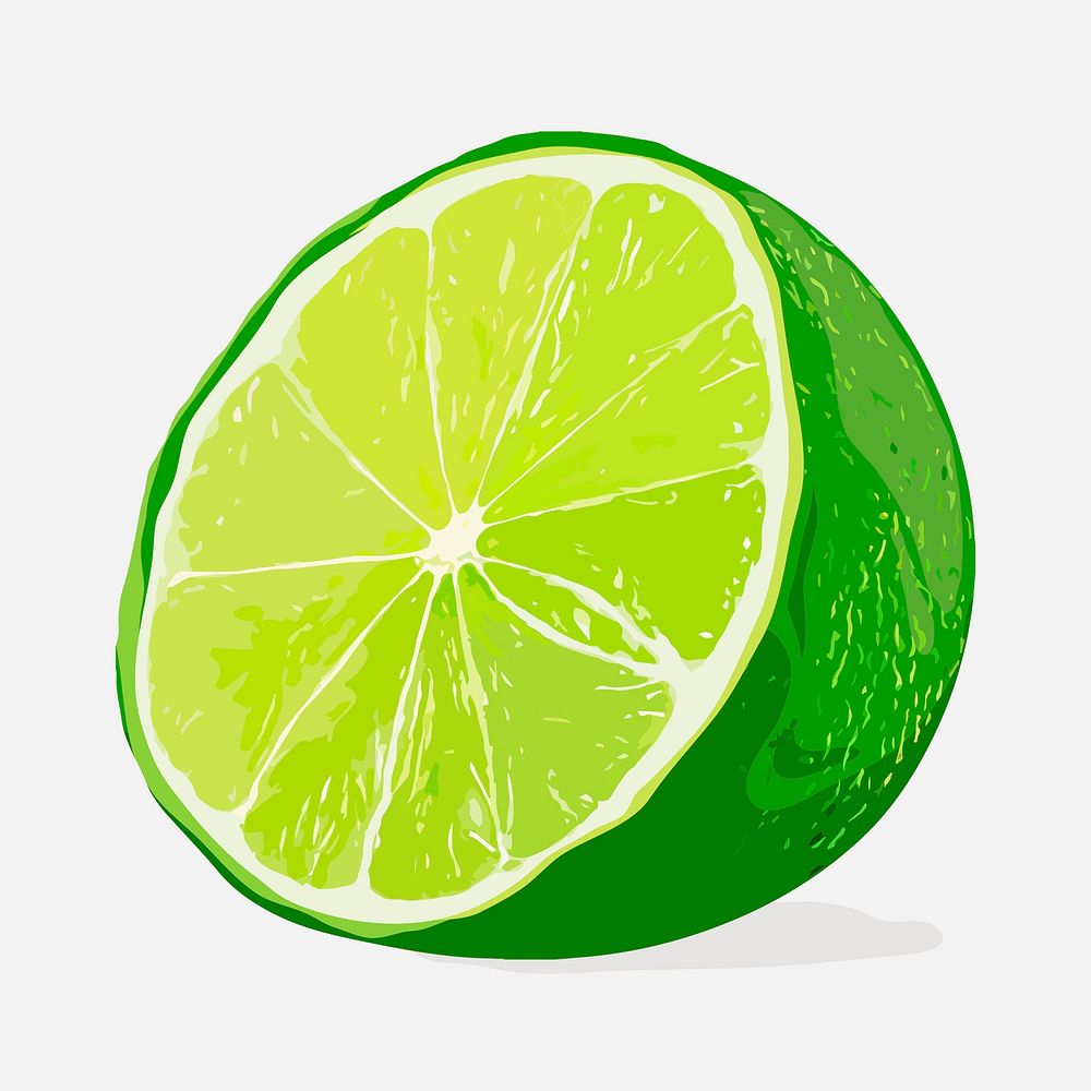 Cute lime clipart, fruit illustration design psd