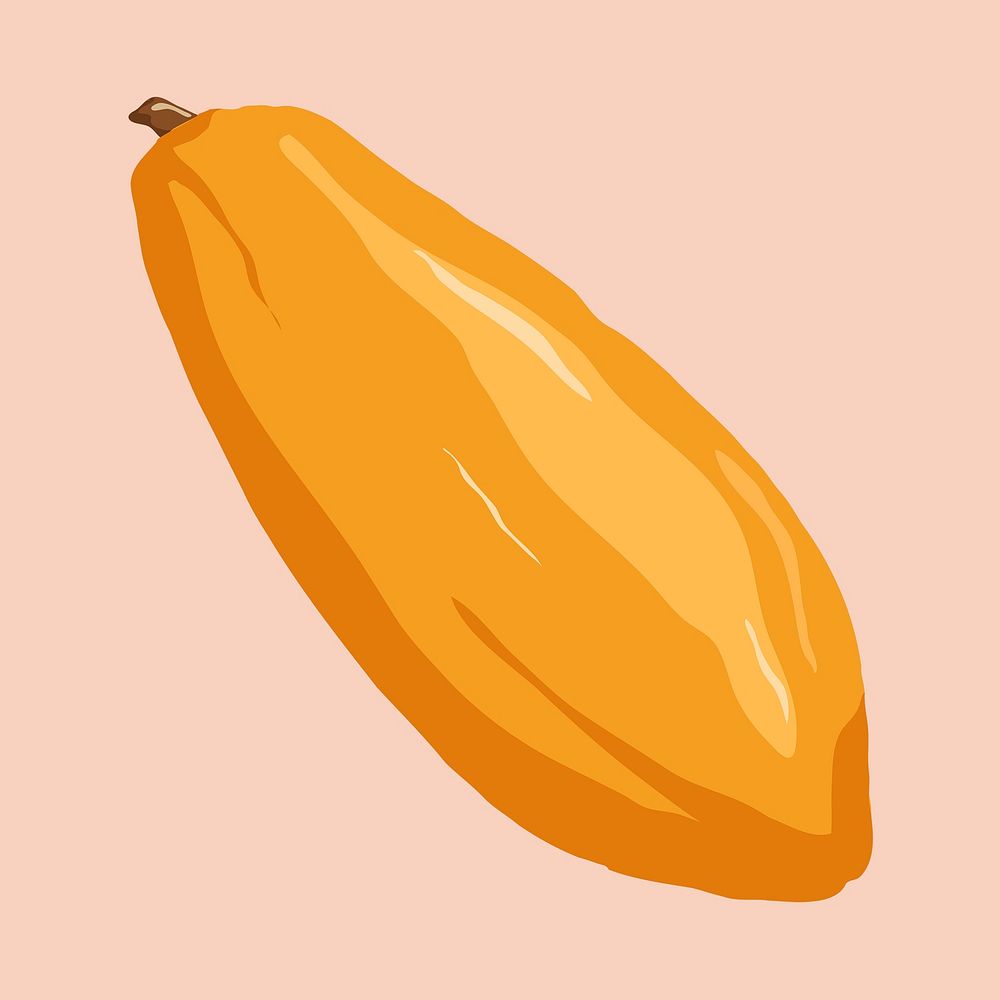 Papaya clipart, fruit illustration design psd