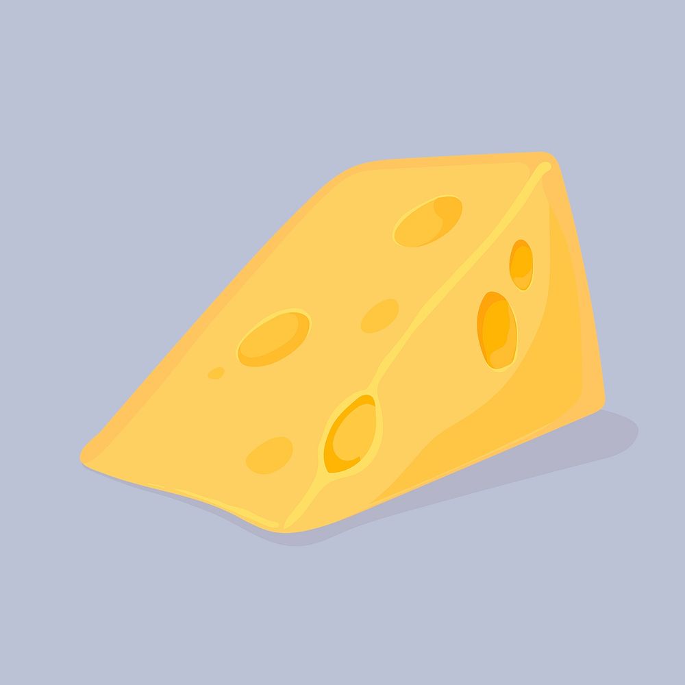 Cheese clipart, food illustration design psd