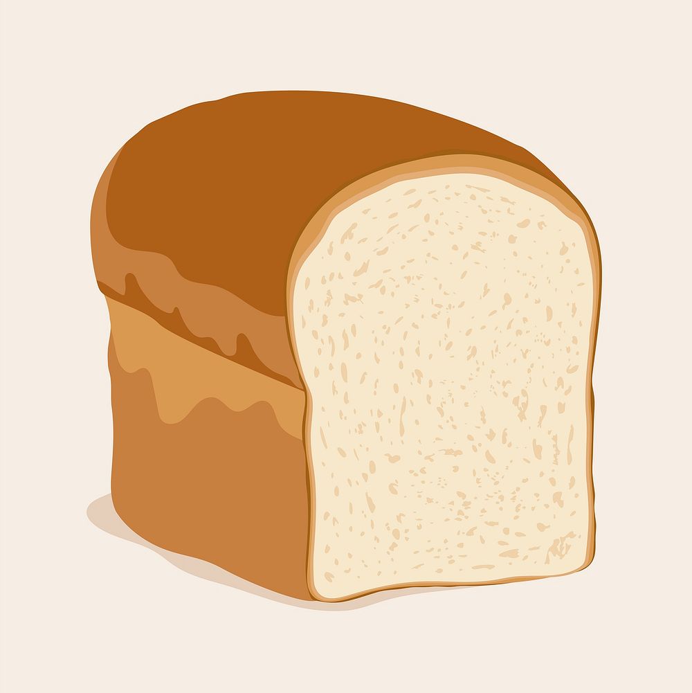 Bread clipart, food illustration design vector