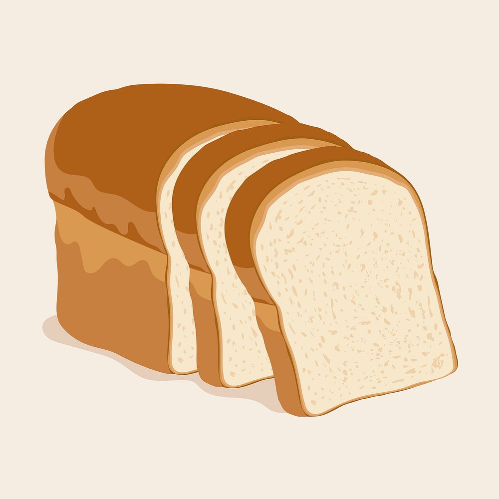 Bread clipart, food illustration design psd