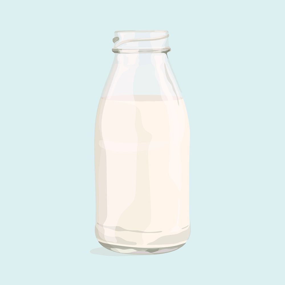 Milk clipart, drink illustration design psd