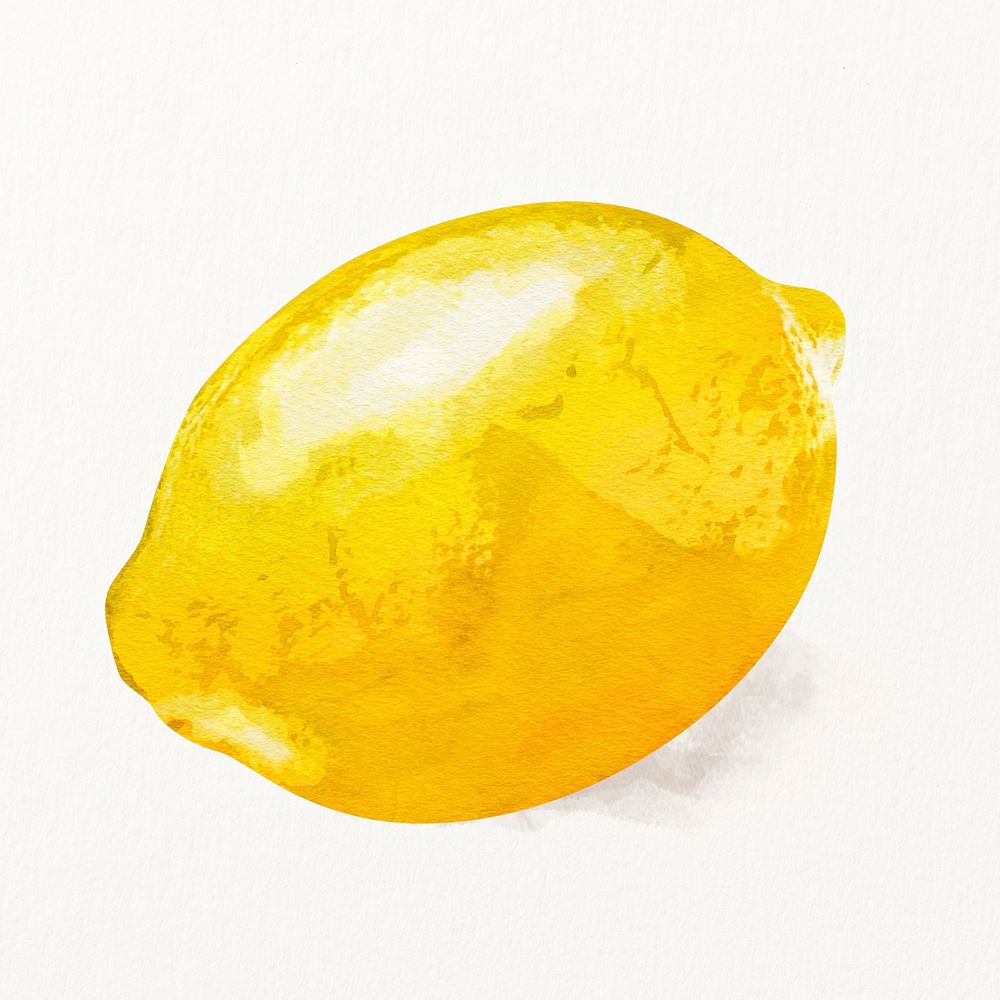 Watercolor lemon illustration, fruit drawing | Free Photo Illustration ...