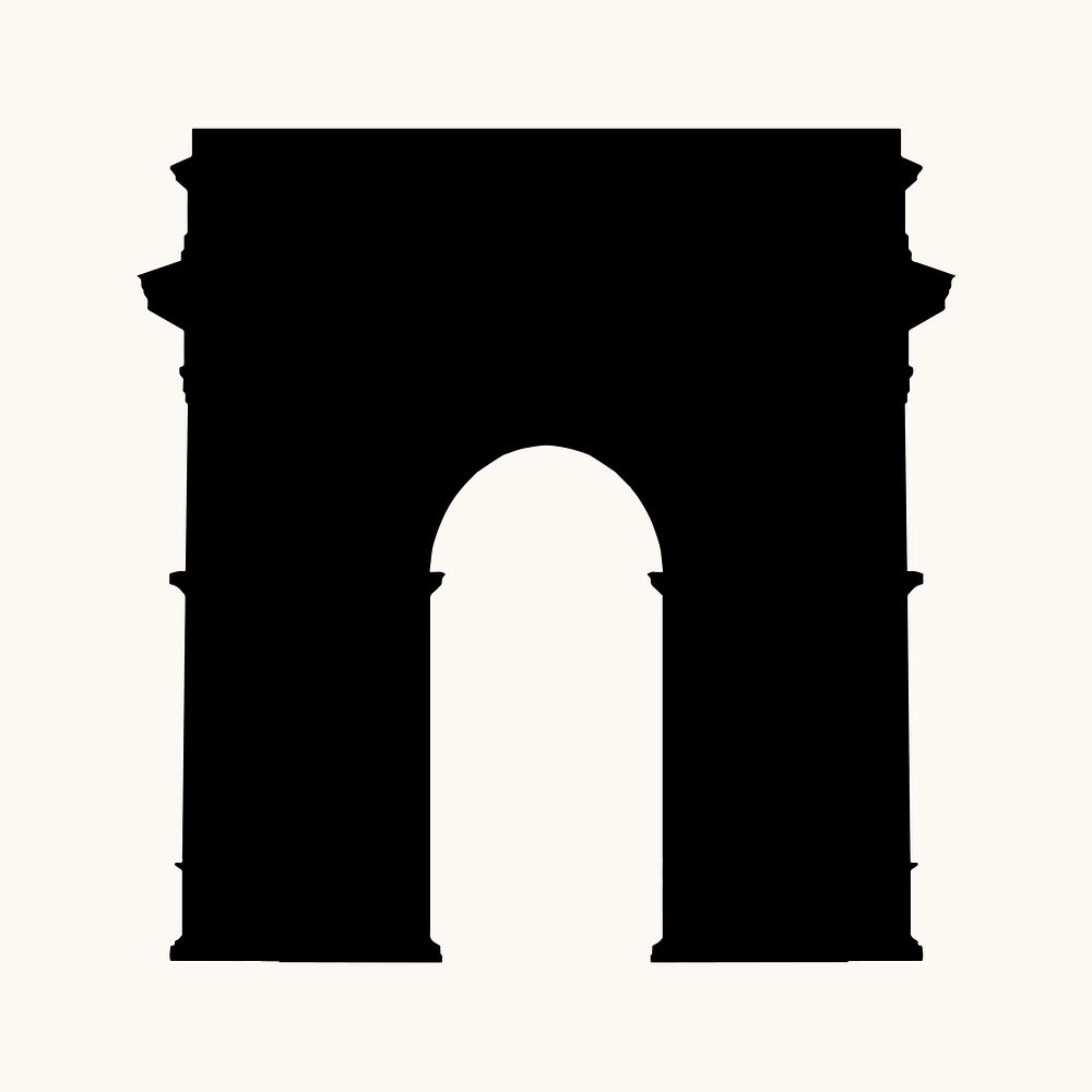 Arc de Triomphe silhouette, Paris | Premium Vector - rawpixel