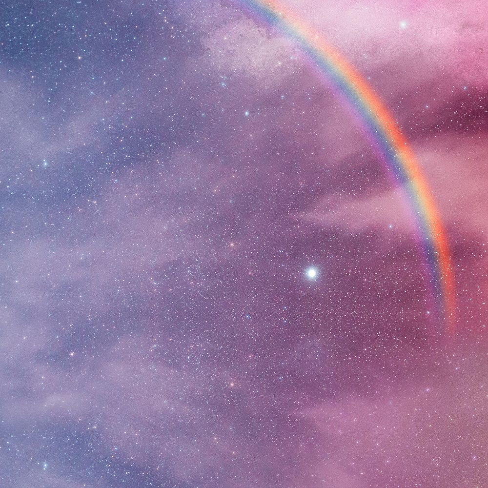 Rainbow space background, pink galaxy | Free Photo - rawpixel