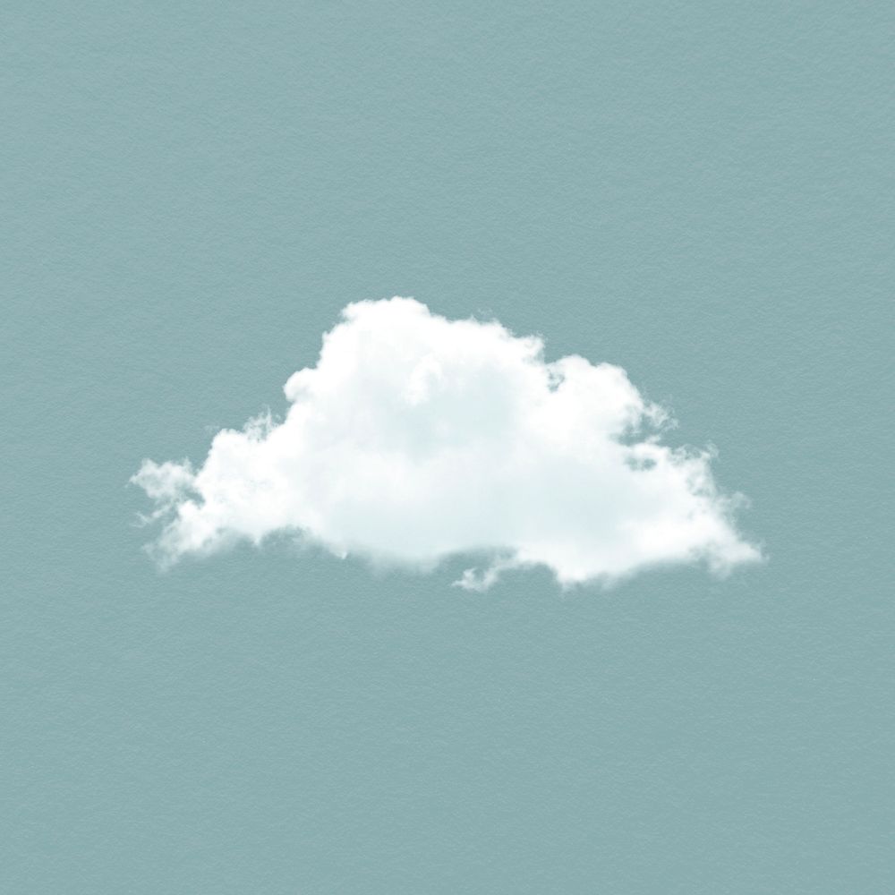 White cloud sticker, weather aesthetic psd