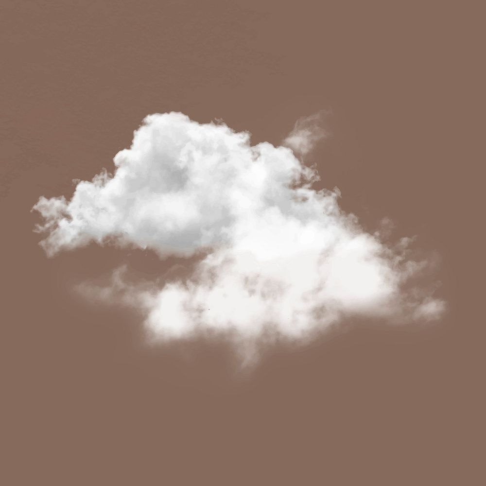 Cloud collage element, weather aesthetic vector