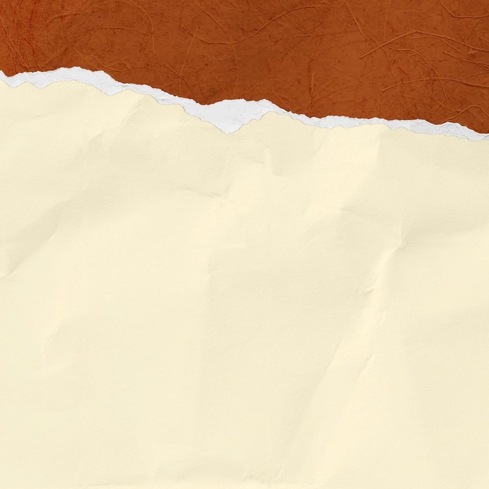 Crumpled beige paper texture background, brown border