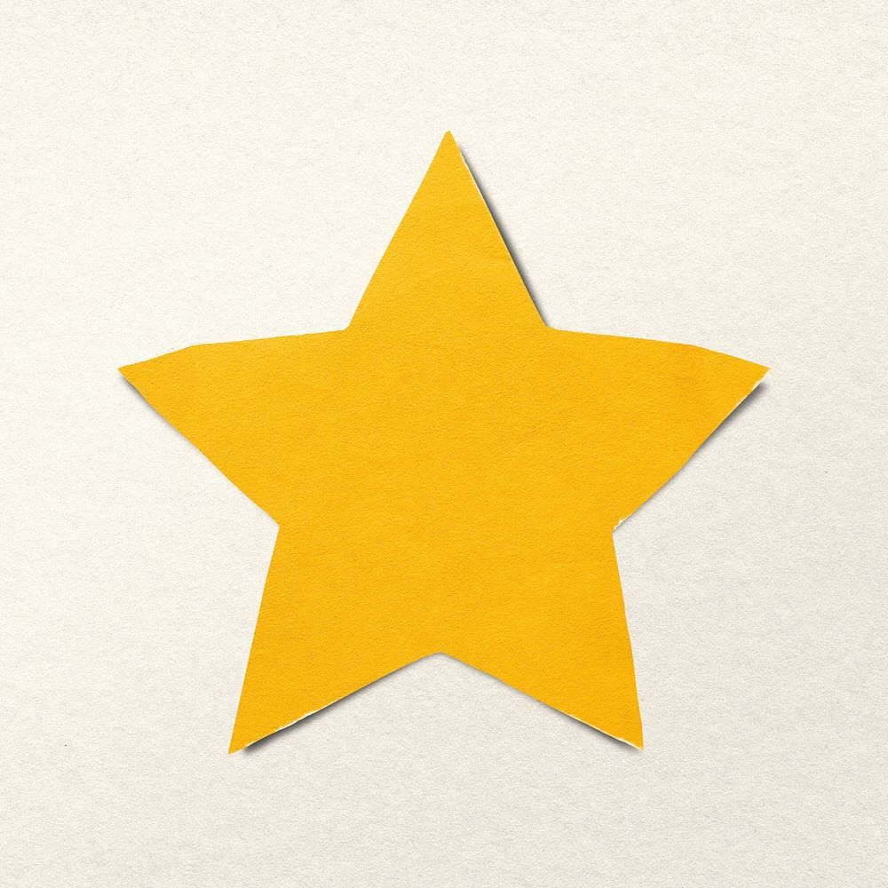 Gold star shape, paper craft | PSD - rawpixel