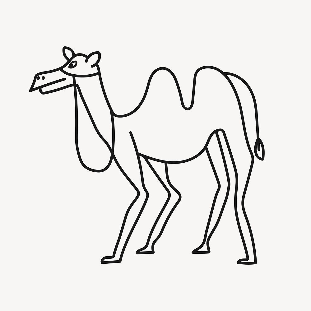 Hand drawn camel, animal clipart