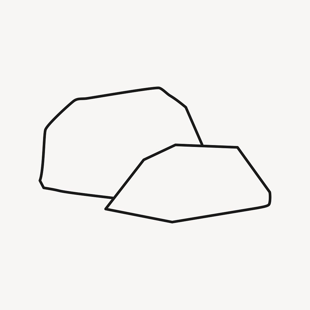 Abstract shape, hand drawn clipart