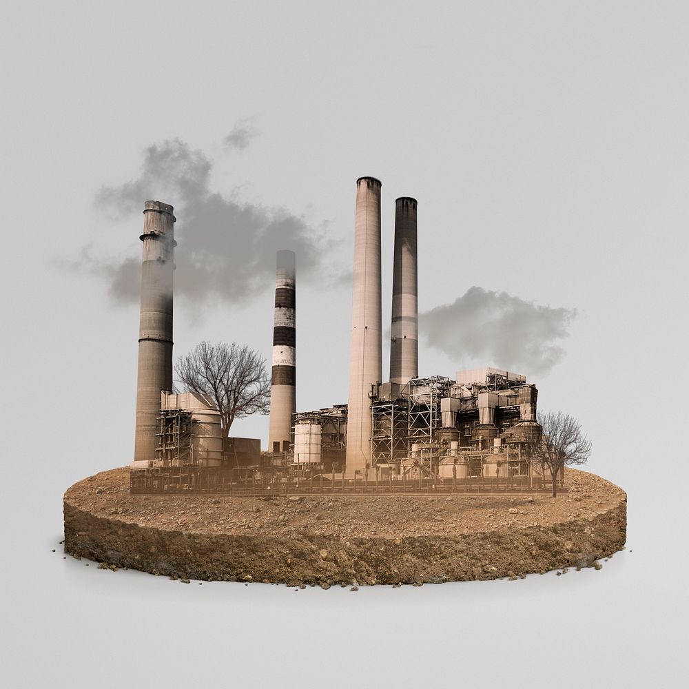 Factory air pollution, floating island psd