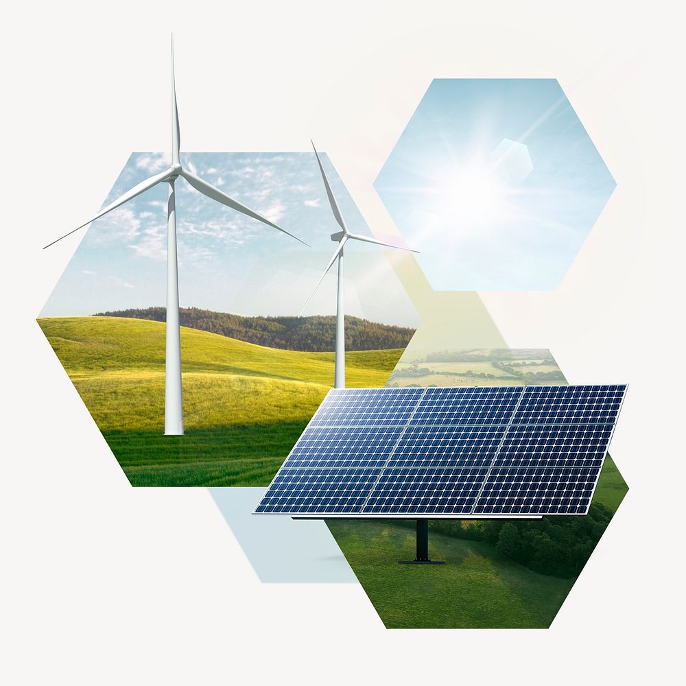 Renewable energy, environmentally friendly psd