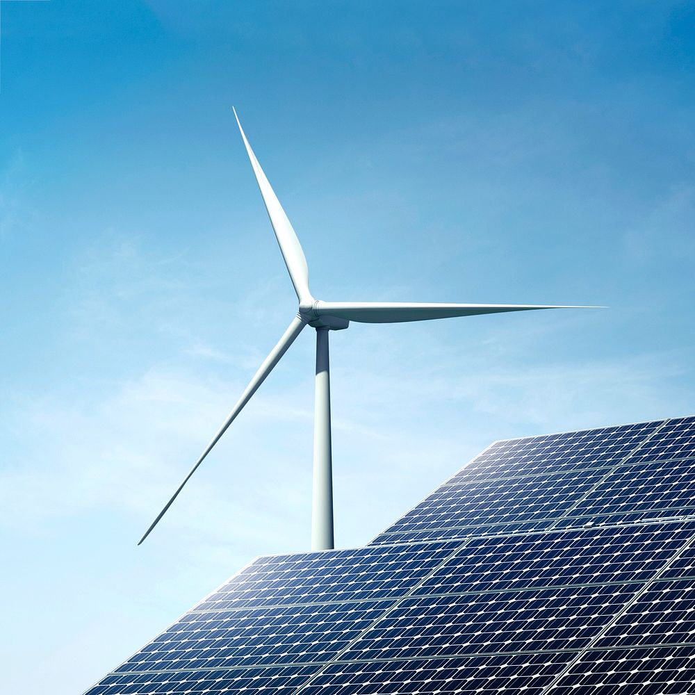 Renewable energy, solar panels & wind turbines