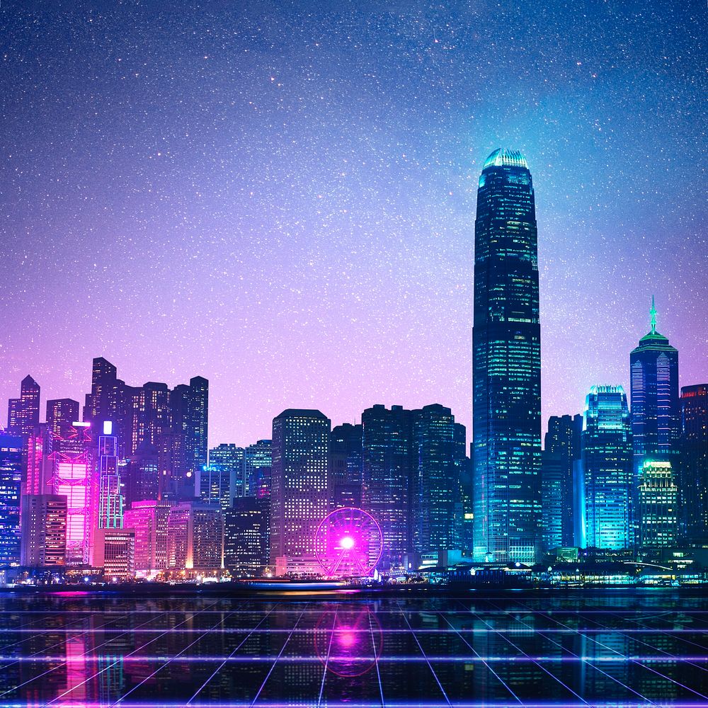 5g network technology, smart city background