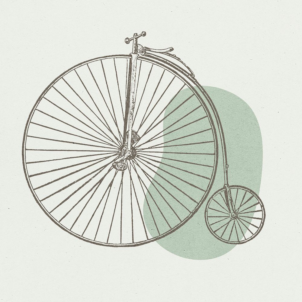 Vintage penny farthing bicycle illustration
