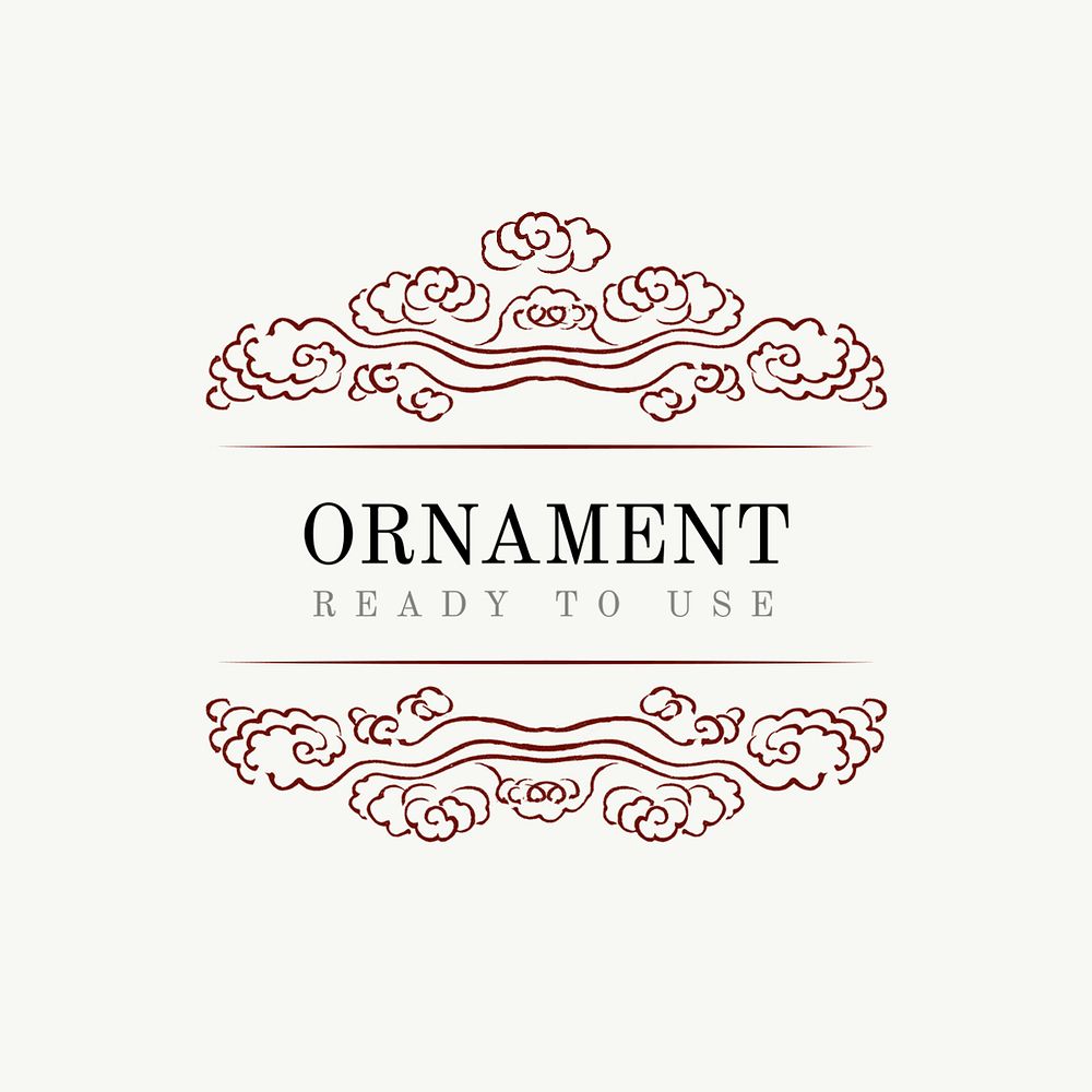 Ready to use ornament frame illustration