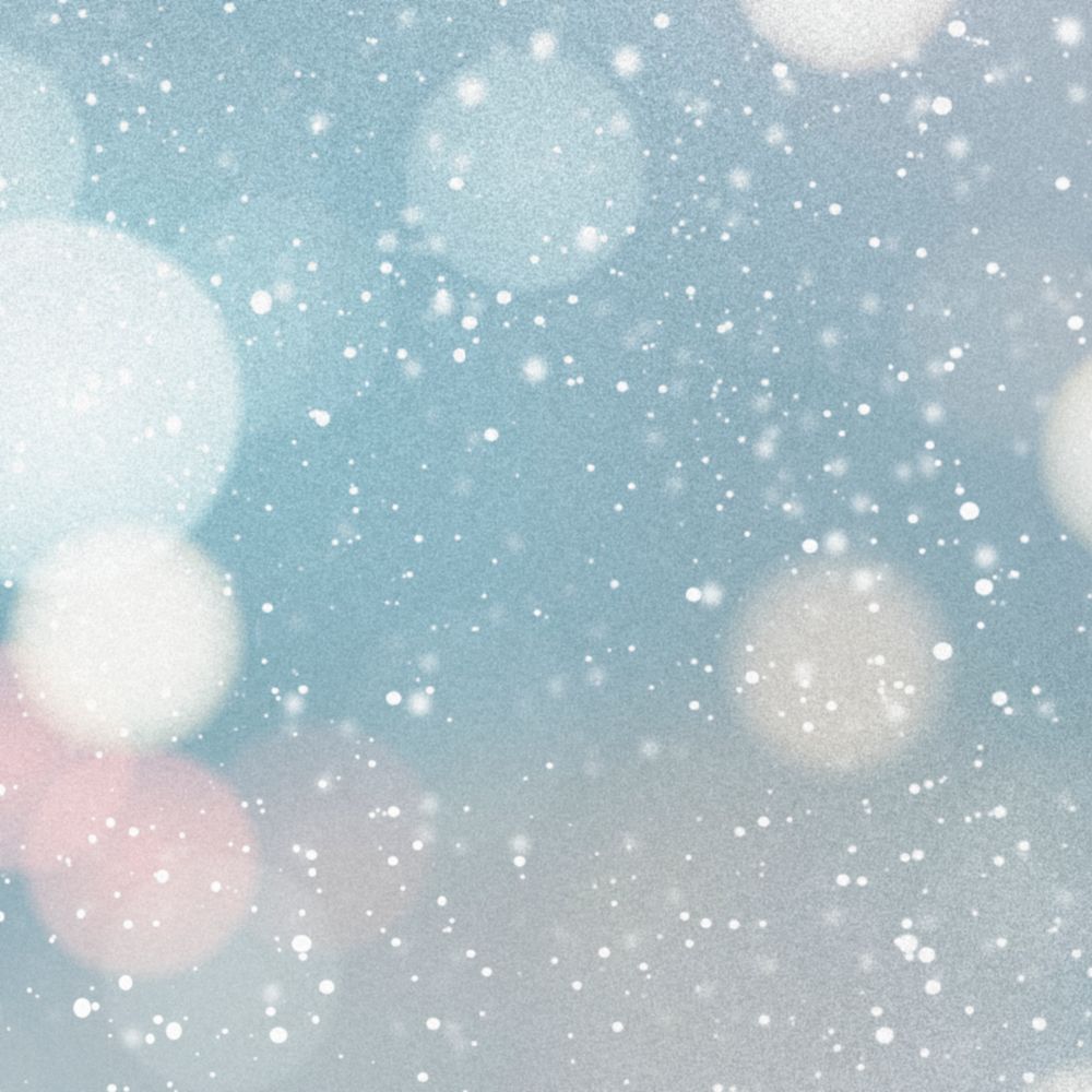 Colorful bokeh light in a snowy day