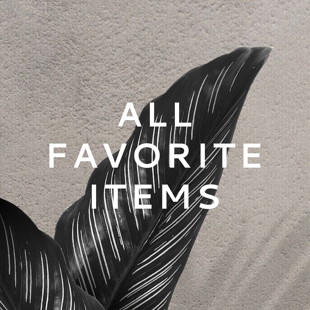 Natural all favorite items template