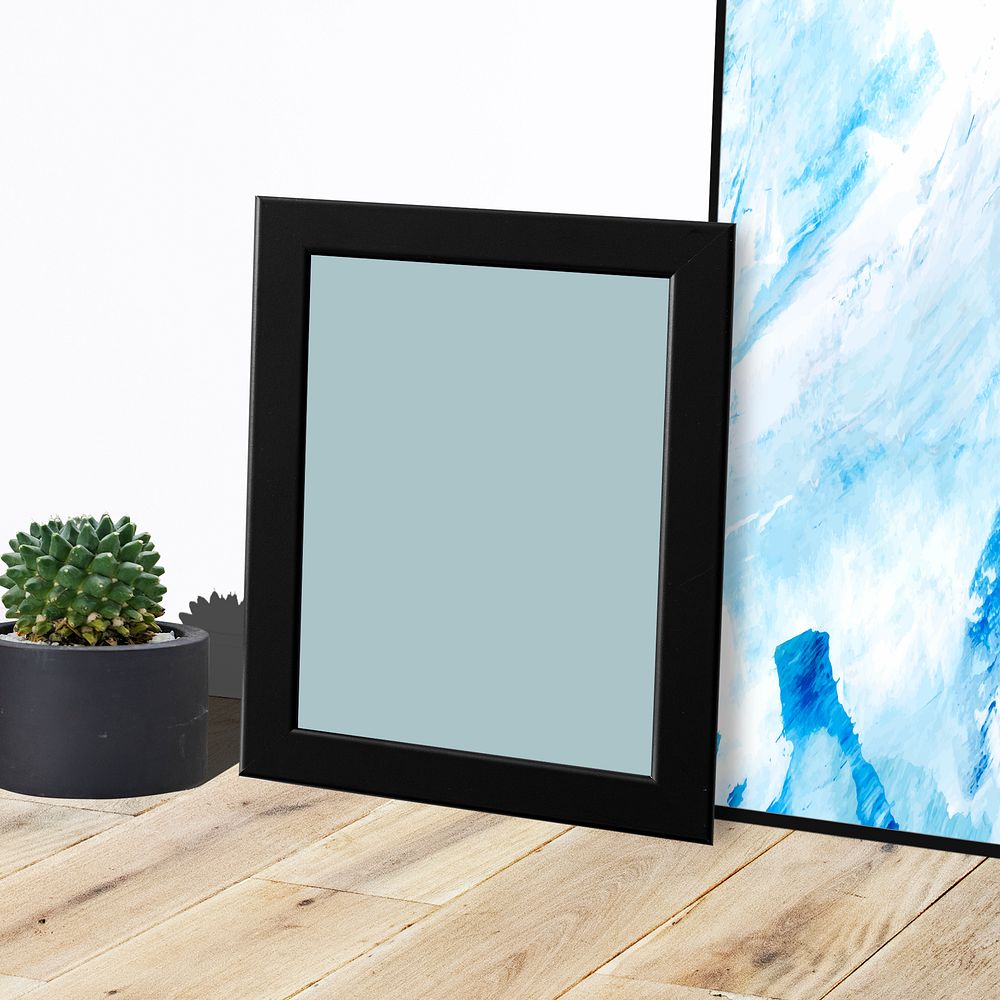 Frame mockups against a wall
