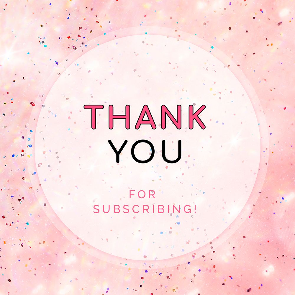 Thank you for subscribing ad psd template