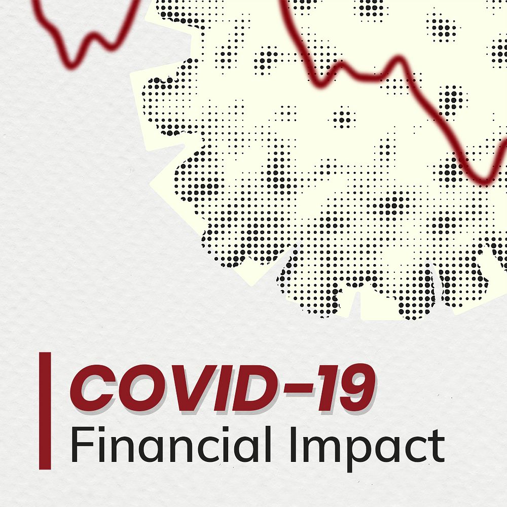 COVID-19 financial impact social template mockup