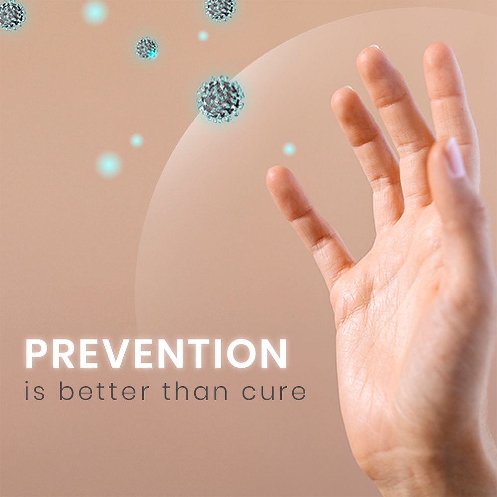Prevention is better than cure social template mockup