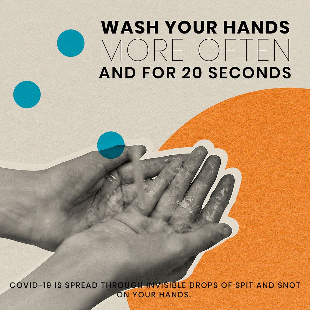 Wash your hands more often to prevent the spread of covid-19. This image is part our collaboration with the Behavioural…