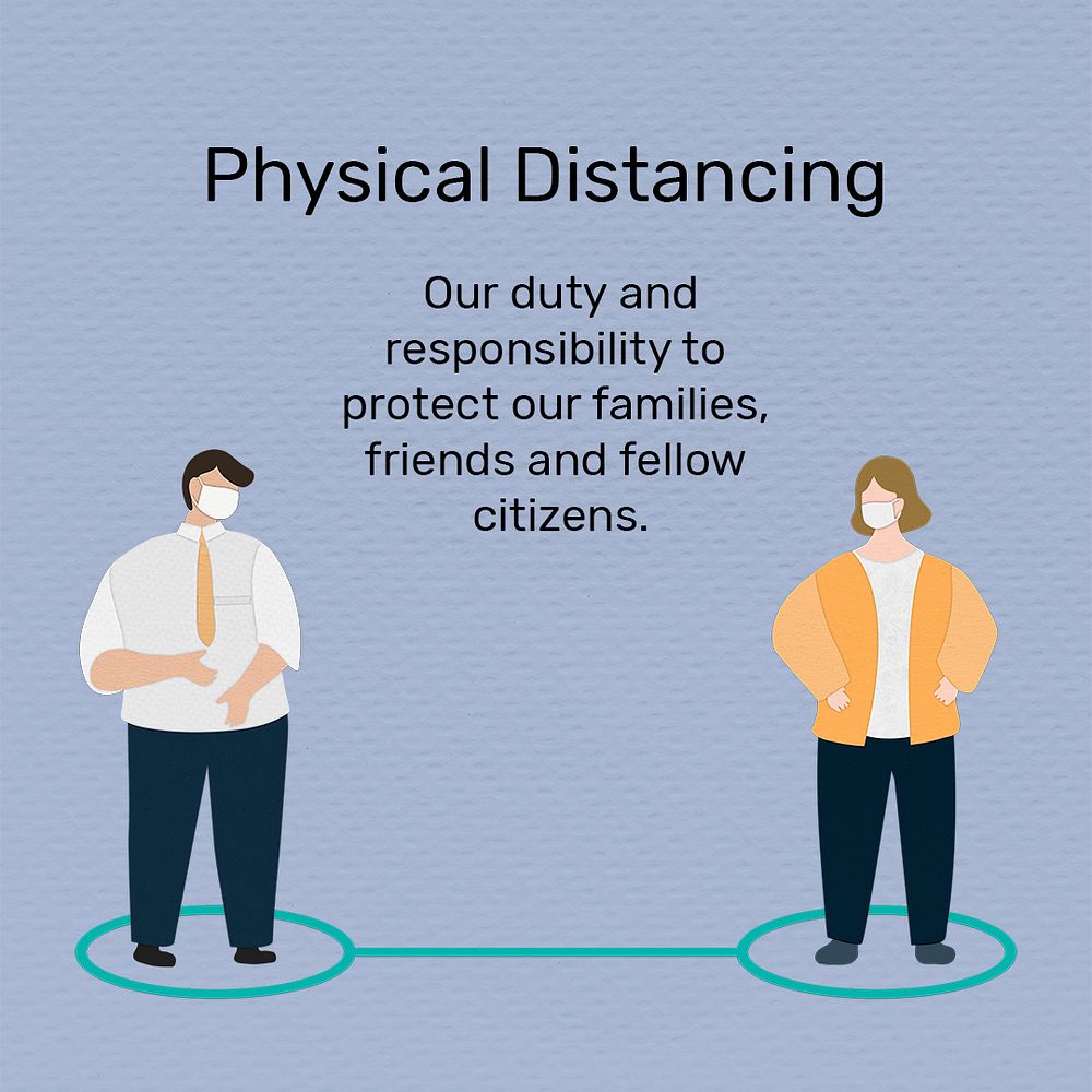 Practice physical distancing. This image is part our collaboration with the Behavioural Sciences team at Hill+Knowlton…