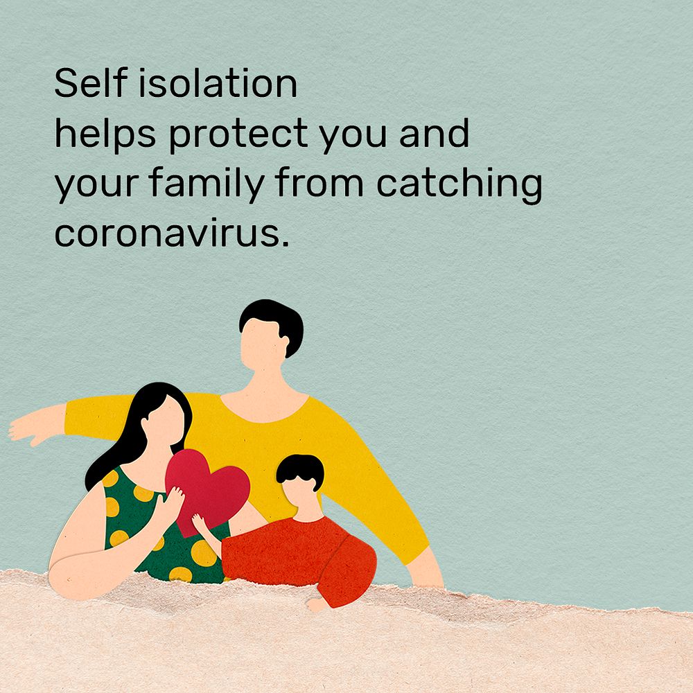 Self isolation helps protect you and your family from catching coronavirus. This image is part our collaboration with the…