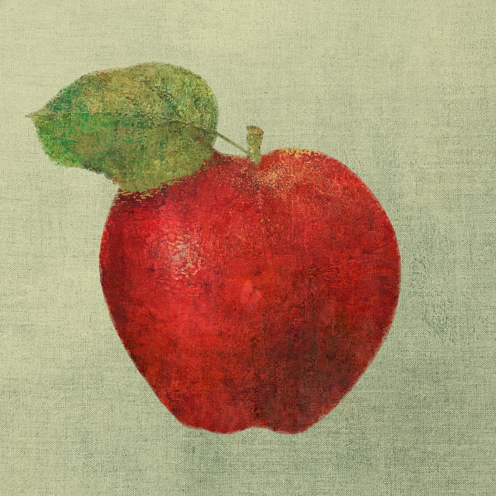 Red apple illustration sketch style