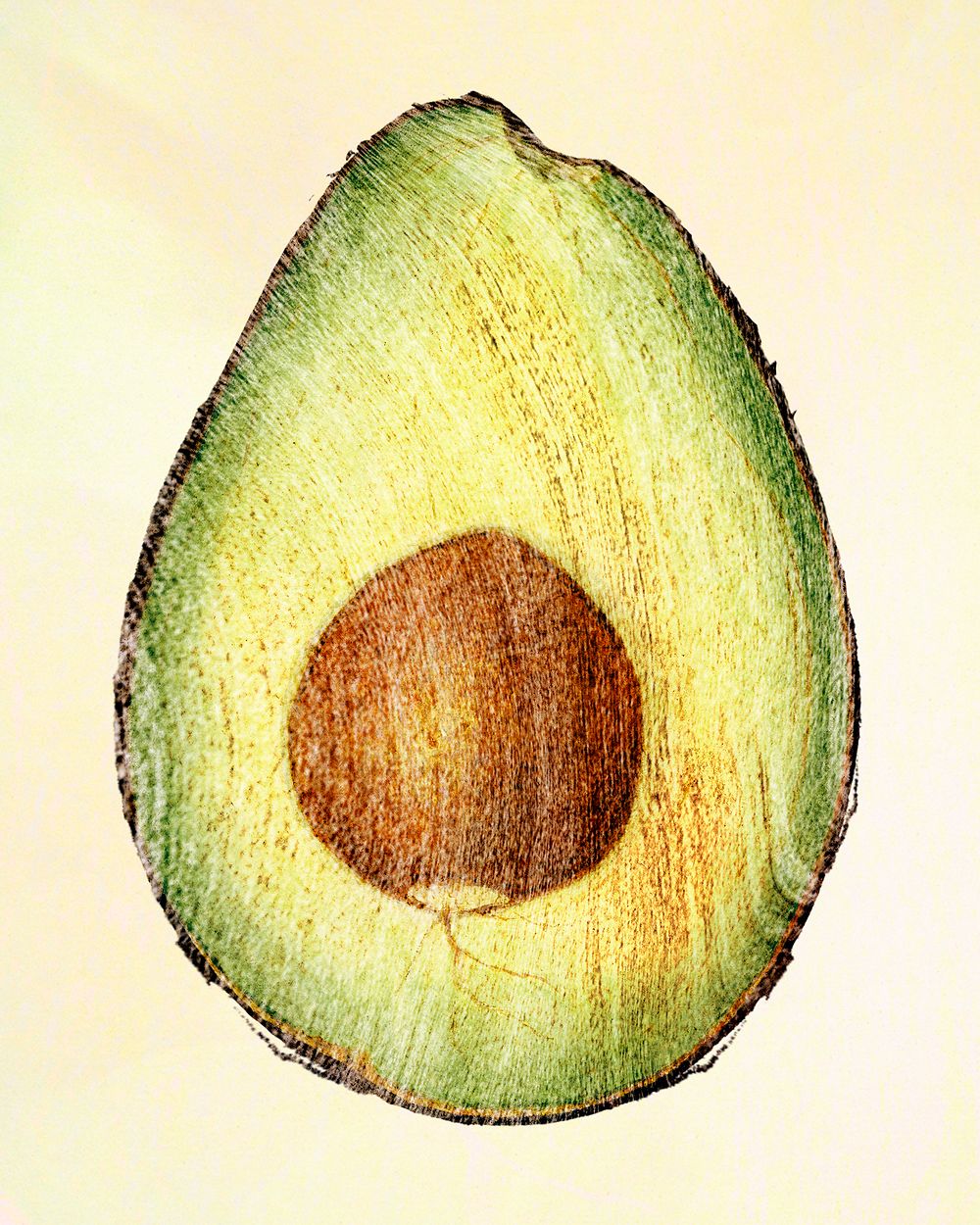 Hand drawn avocado design element | Premium PSD - rawpixel